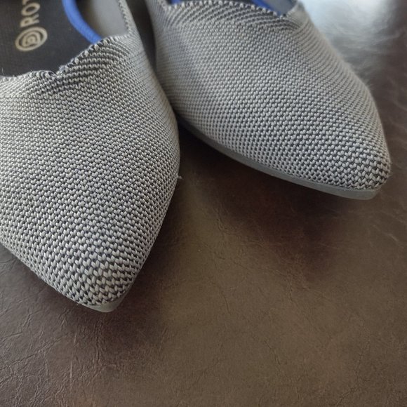 Rothy's Point Flats Cloud Grey Birdseye 10.5 - Picture 8 of 11